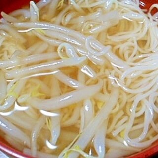 そうめんともやしの和風スープ